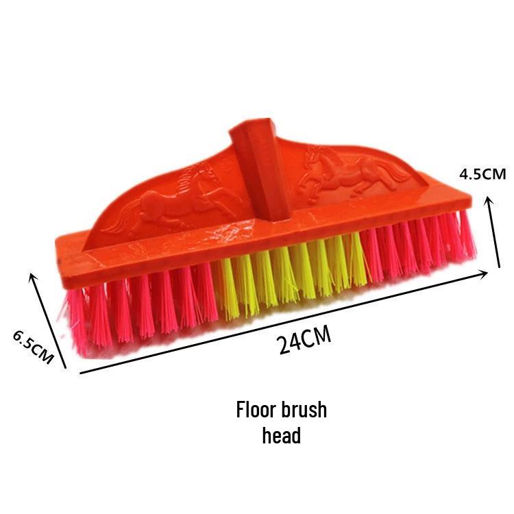 Durable Long-Handle Bathroom Corner Brush with Hard Bristles for Tile and Floor Cleaning