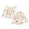 New Summer Sleeveless Set Thin Baby Girls Breathable Air-Conditioned Clothes Fashion Casual Pajamas Summer Style
