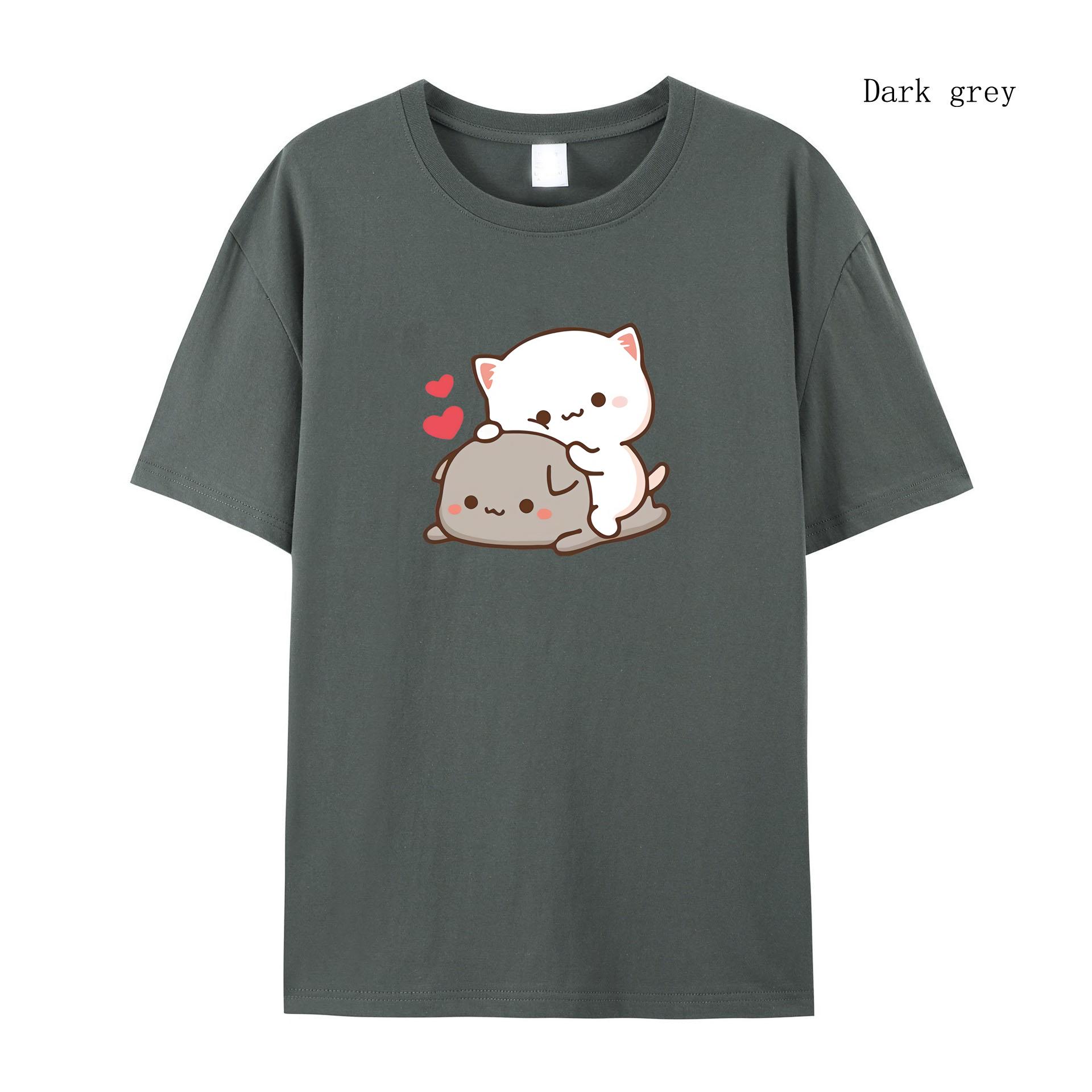 

Летняя футболка с короткими рукавами, женская футболка Kawaii Girl, футболка с короткими рукавами в стиле аниме Harajuku, повседневная футболка большого размера, милая Valent 2XL