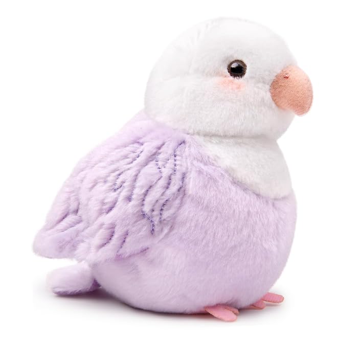 ZHONGXIN MADE Purple Small Parrot Plush Toy, 5.5 Inch, Lifelike and Soft, Perfect Gift