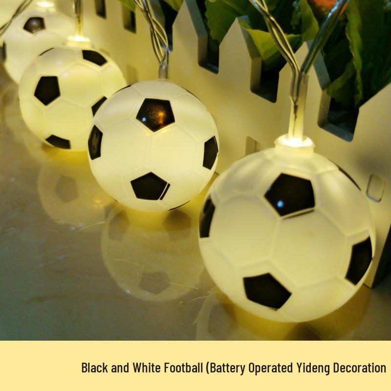 World Cup Football Theme LED String Lights - Indoor Party & Festival Decor - Baby's Breath Colorful Design
