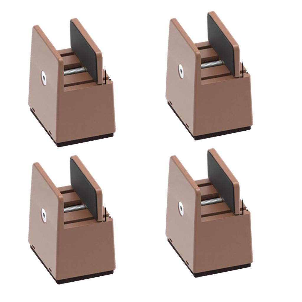 4Pieces Practical Furniture Risers 2Inch Height Adjustable Bed Leg Extenders Convenient for Small Space Daily Use