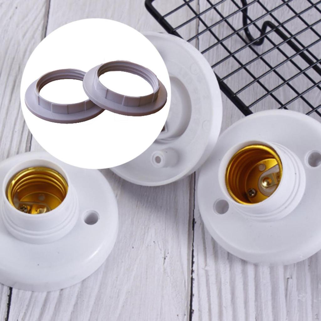 2 Pieces Adapter Rings for Lamp Shade Holders Light Sockets E27 Or E26 Models