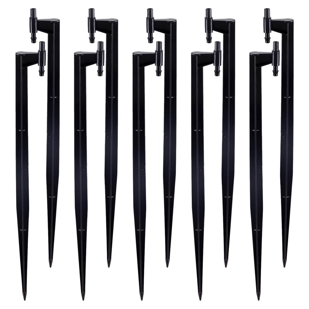 Length 30cm Spiked Spray Nozzle Bracket Rod 6mm Interface To 4/7mm Hose Barb Sprayer Head Holder Garden Irrigation Tool 5/50Pcs