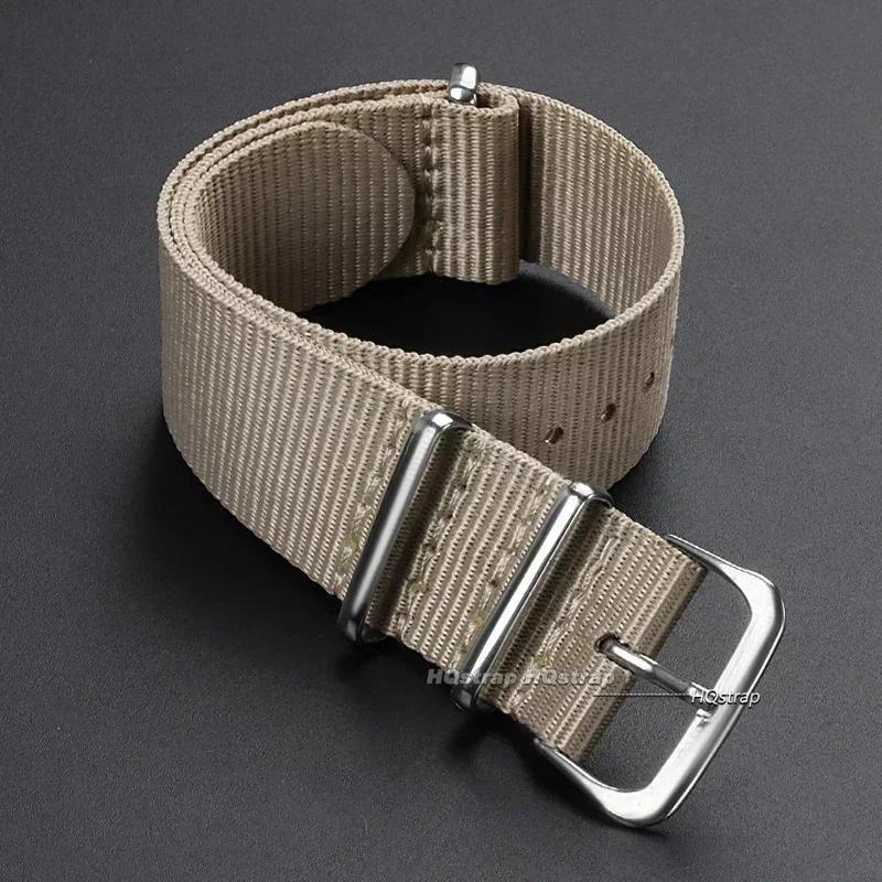 16mm 18mm 20mm 22mm Nylon Army Sports Band Nylon Fabric Belt Accessories Belt Buckle Bands Black Watch Strap for Omega for Seiko 16mm хаки