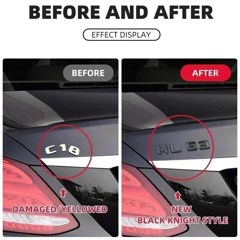 Auto 3D logo Lesklé černé zadní písmena Číslo Odznak ABS Znaky pro Mercedes Benz GLK300 GL400 ML450 ML63 GL63 V8 Bitrubo 4MATIC z16