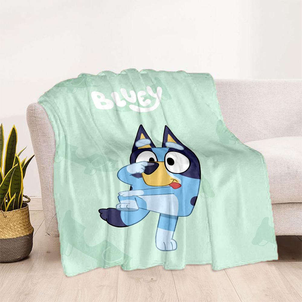 Bluey's Colorful Adventures Blanket Ultra-Soft Perfect for Livingroom Seaside Bedding All-Season Use Playful Design