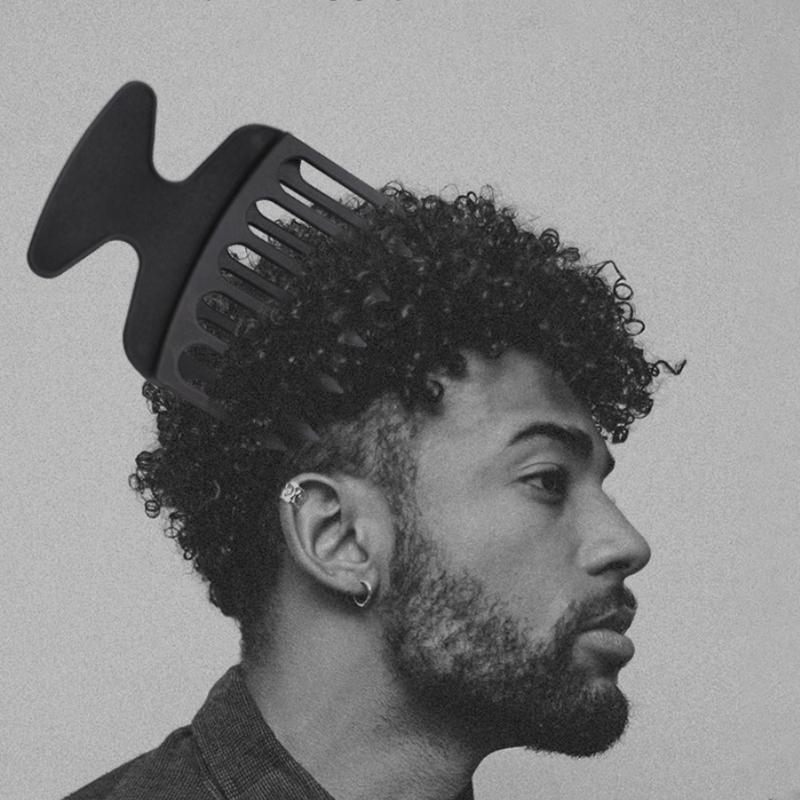 Plastic Wide Big Tooth Afro Hair Pick Comb Detangle Braid Hair Brush Oil For Head For Hairdressing Styling Modeling