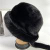Warm Winter Real Snow Mink Fur Hat with Tail Russian Women Soviet Cap Penguine Hat Luxury Women's Winter Natural Fur Hat 2022