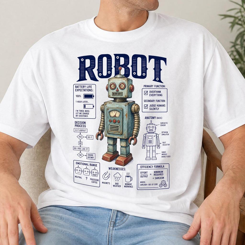 Funny Robot Shirt - Retro Computing & Technology Gift - Sarcastic Robot Clothing