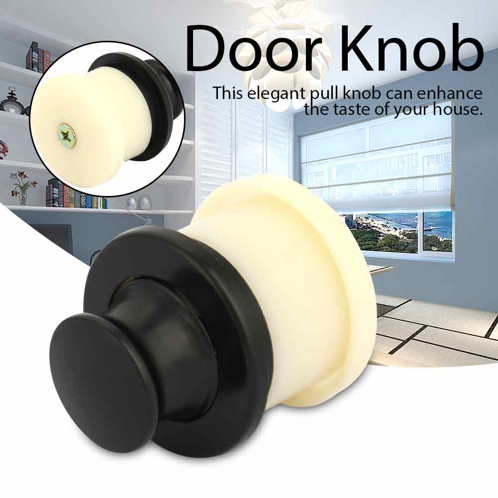 Zinc Alloy Telescopic Door Knob for Embedded Furniture Tatami Cabinet Handle (Black)