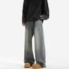 JYL Men's Straight Jeans  Cross-Border Cleanfit Vintage Loose Wide-Leg Denim