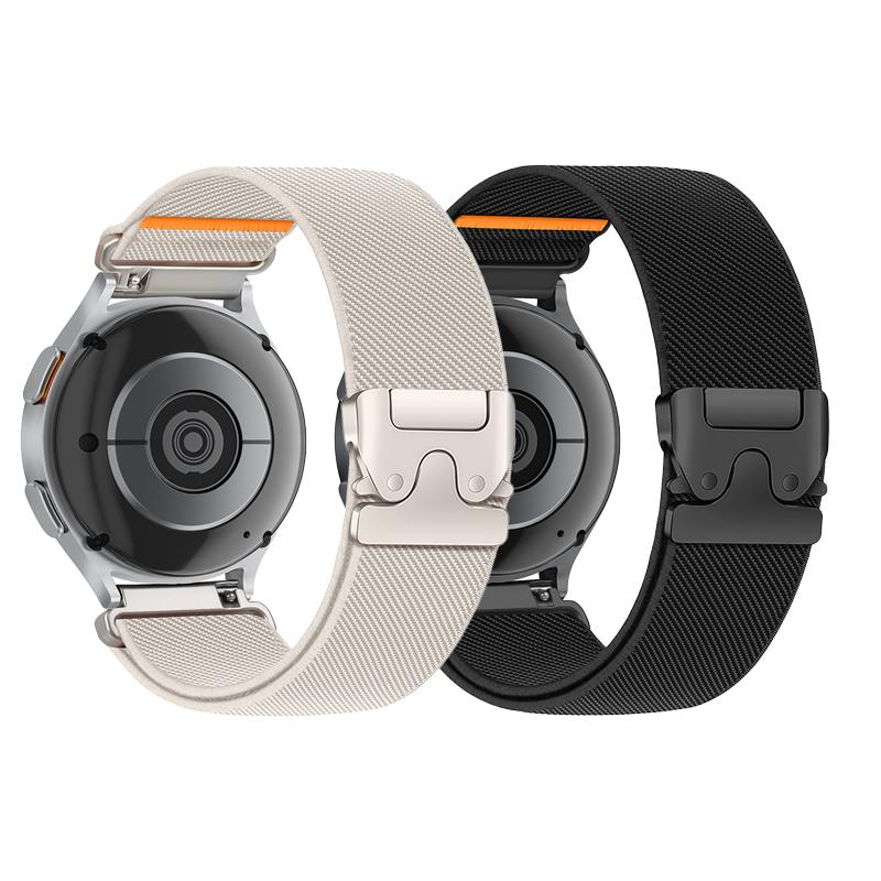 Paski Parachute 18mm 20mm 22mm do Samsung Galaxy Watch 7 6 5 4 40mm 44mm 6Classic 47mm Nylonowy Regulowany Wytrzymały Pasek do Zegarka na Huawei Watch GT5 Pro 4