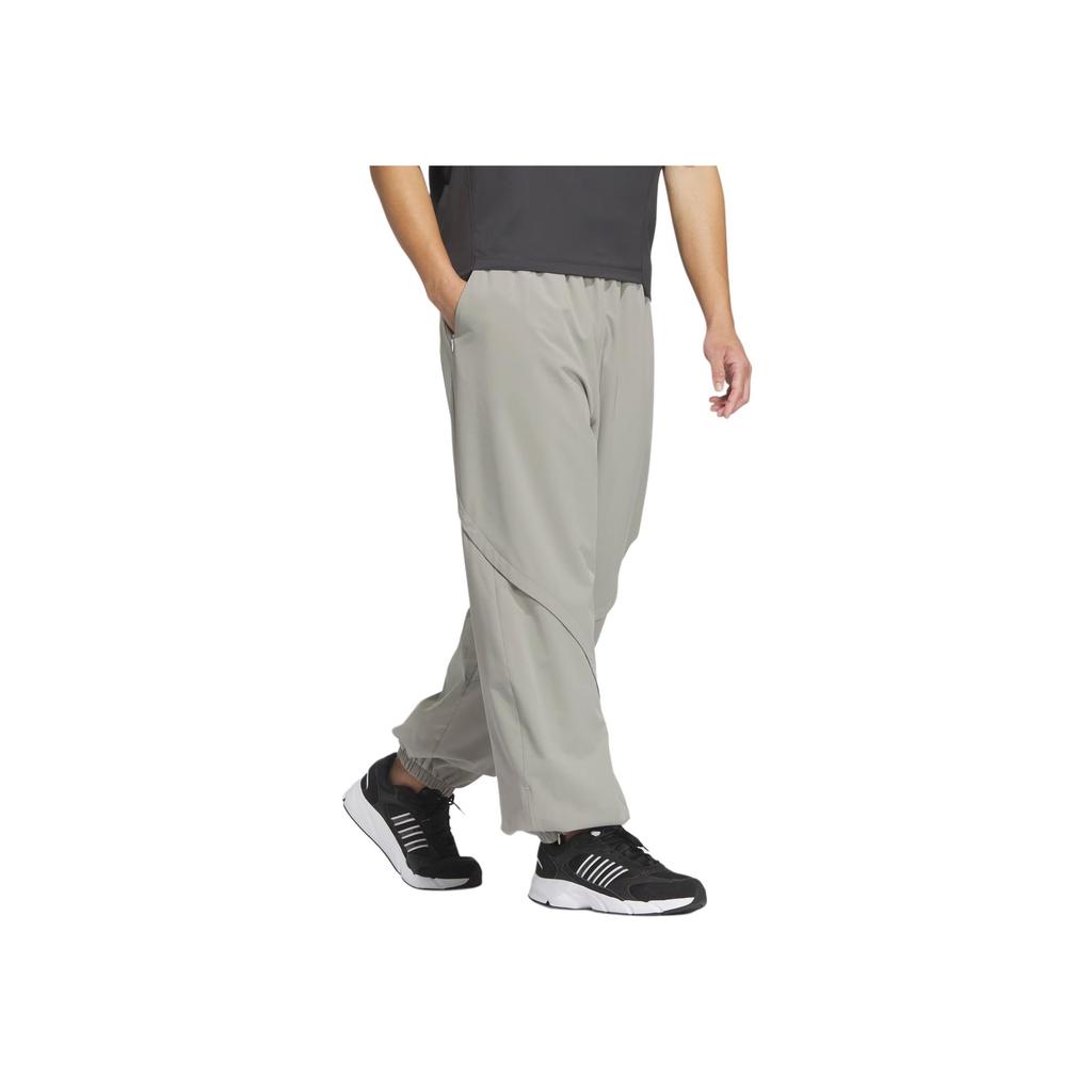 Adidas Future Style Woven Trousers Color Block Loose Fit Sports Casual Pants Men Bottoms Pebble-Grey Alabaster-Brown JL9990