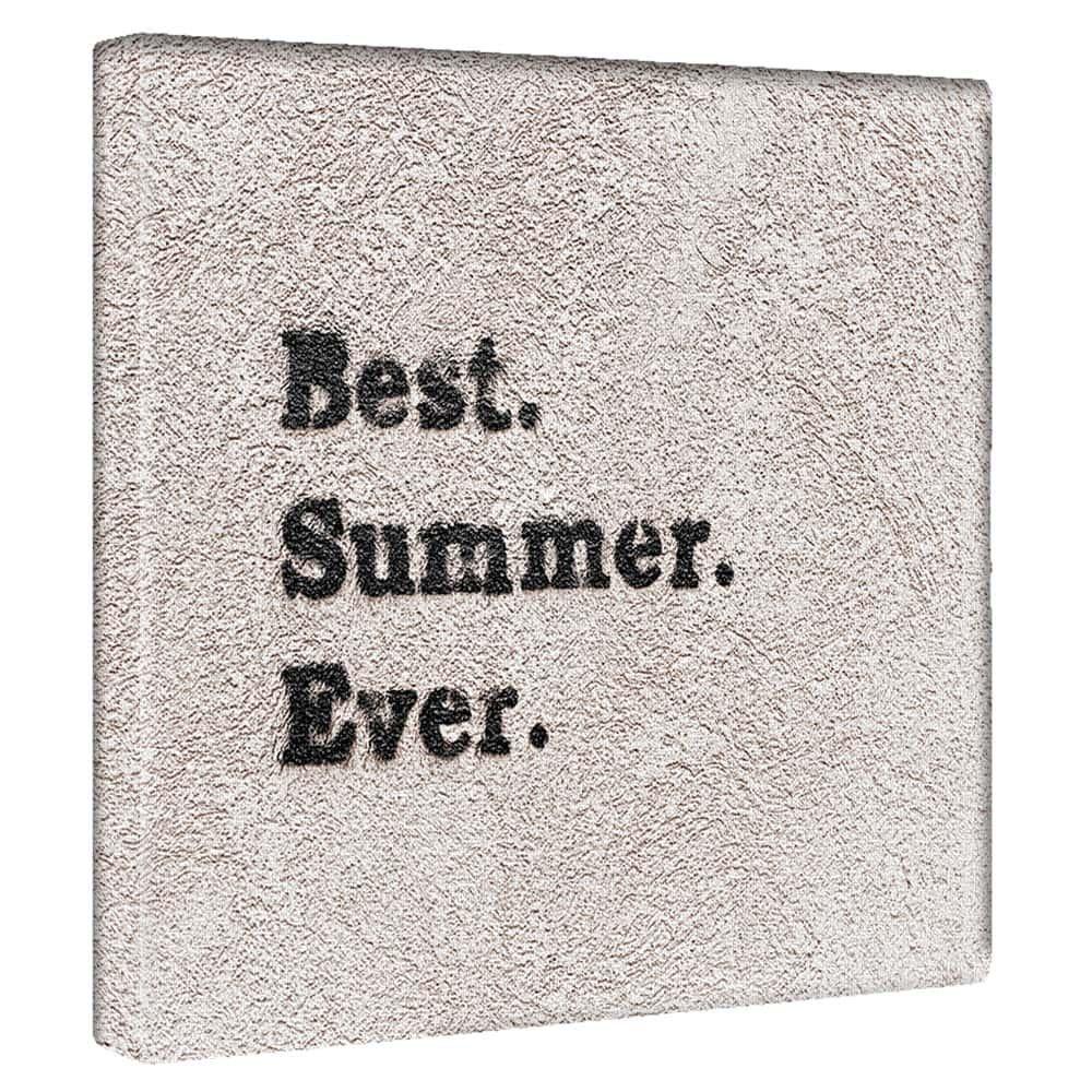 Simple Typography Art Panel, 15cm X 15cm, Small, Made In Japan, Poster, Stylish Interior Decor, Living Room, Monochrome, Natural Gray, Fabric Panel