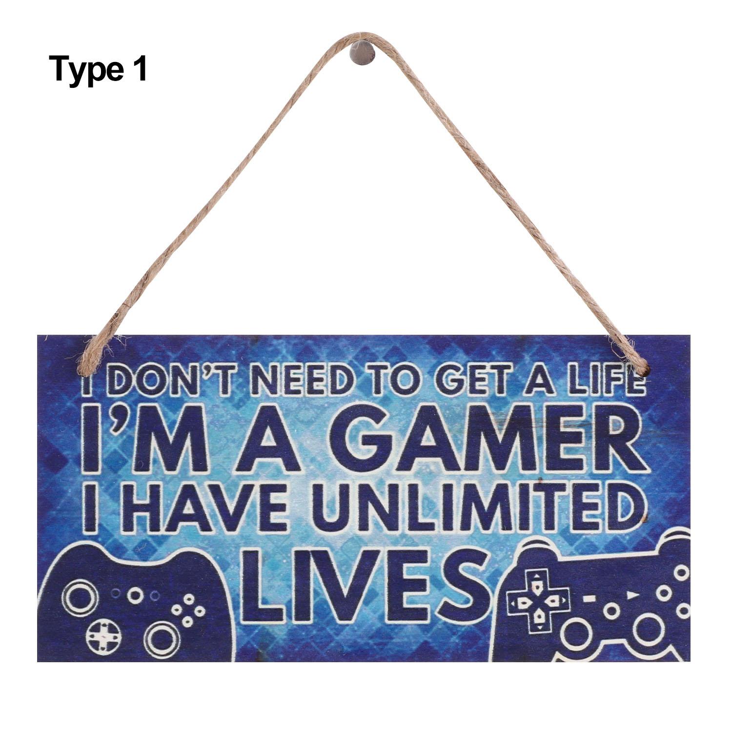 

Мальчики Девочки Игровые Украшения Подвесной Кулон Знак Игровой Комнаты Деревянная Табличка Я Геймер Не Беспокоить type 1
