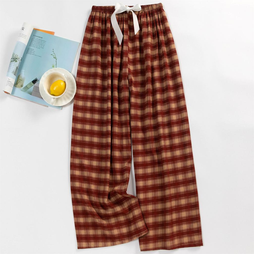 Women's Casual Fashion Sleep Pants Loungewear Pants Wearable As Outerwear High-Waisted Pants