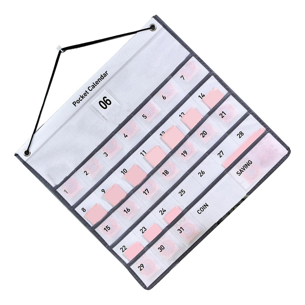 Wiszący kalendarz kieszonkowy na ścianę, kalendarz miesięczny z włókniny, torba do przechowywania do sypialni, salonu, biura