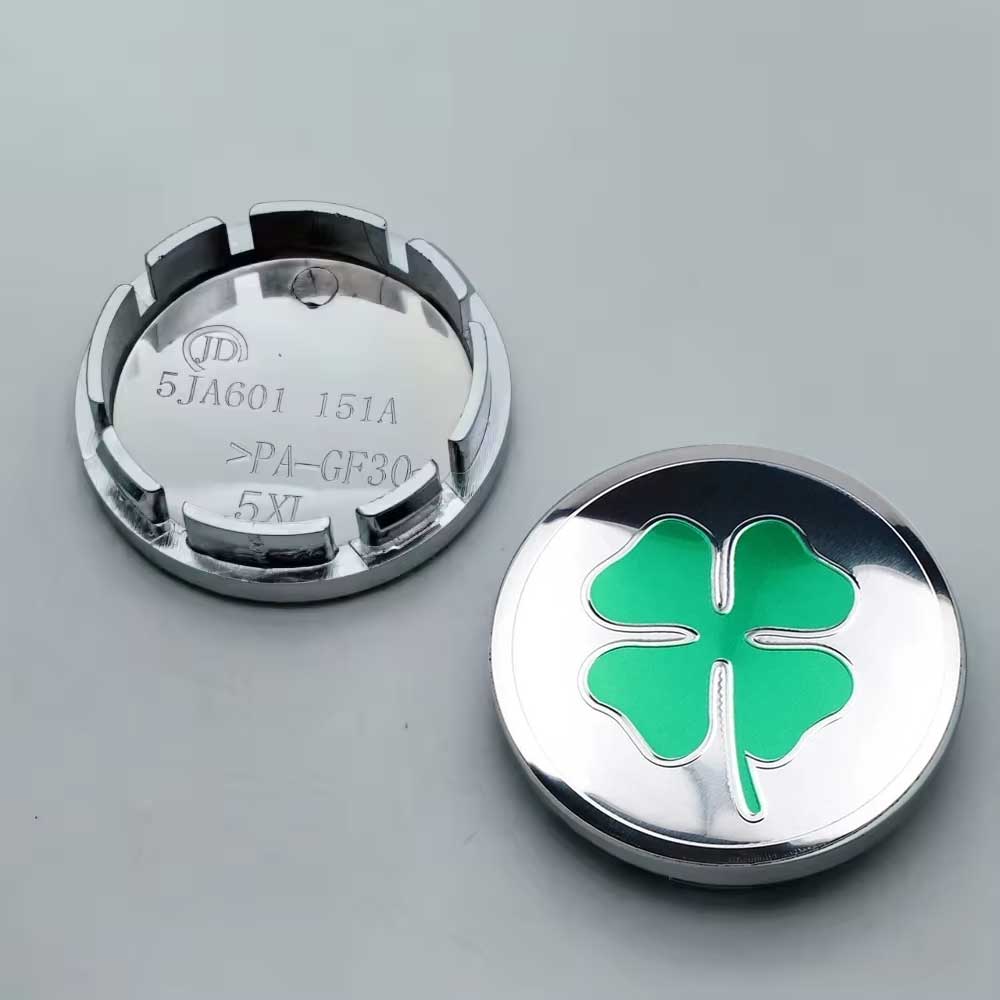 AAKM8 4PCS Universal 56MM Four Leaf Clover Car Wheel Center Hub Caps Emblem For BMW Honda NISSAN SUBARU KIA VW