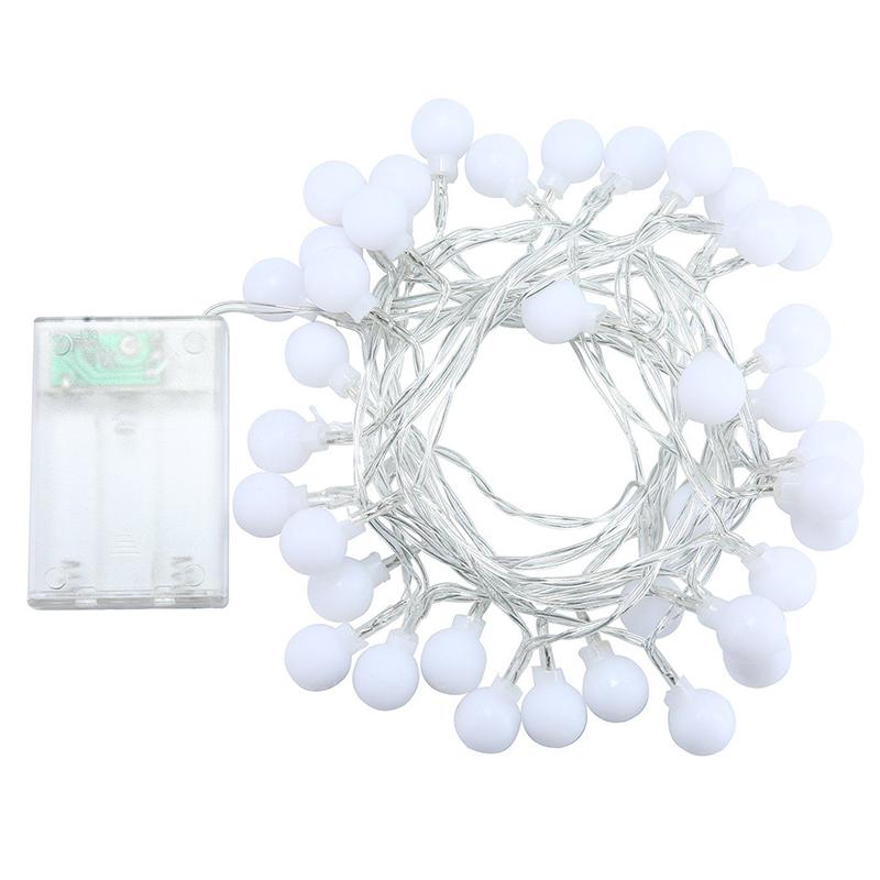 LED String Lights, Warm White Ball Fairy Lights, Waterproof Decorative Starry Lights for Bedroom Patio Parties, Battery Powered