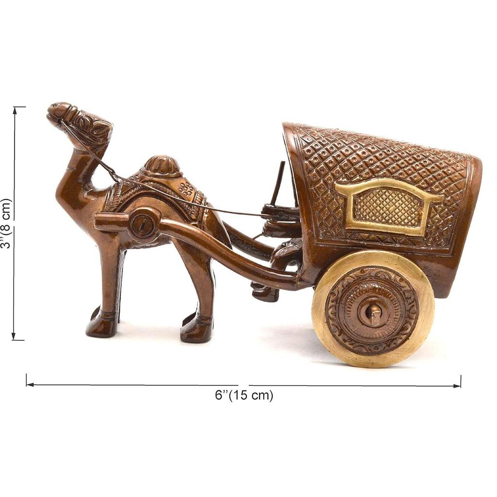 Camel Cart Brass Showpiece Figurine, Standard, Pack of 1