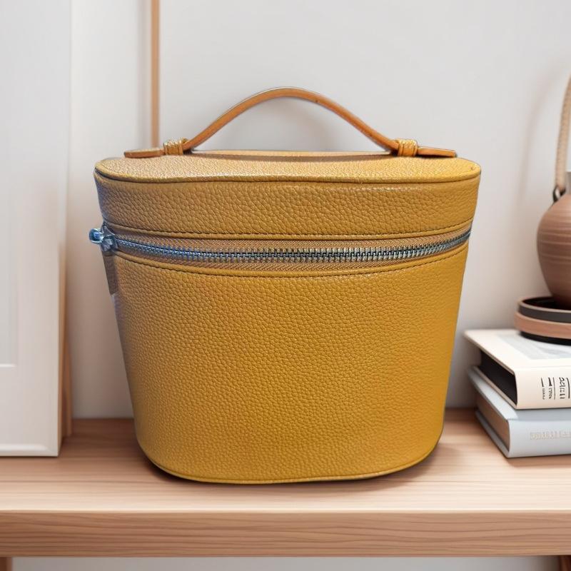 

Lychee Pattern Simple PU Leather Double Zipper Waterproof Toiletry Makeup Bag Convenient Large Capacity Travel Skincare Storage Bag