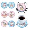 6PCS DIY Diamond Painting Coaster Sunset Beach Rhinestones Mandala Drink Cup Cushion Non-slip Table Insulation Pad Home Decor