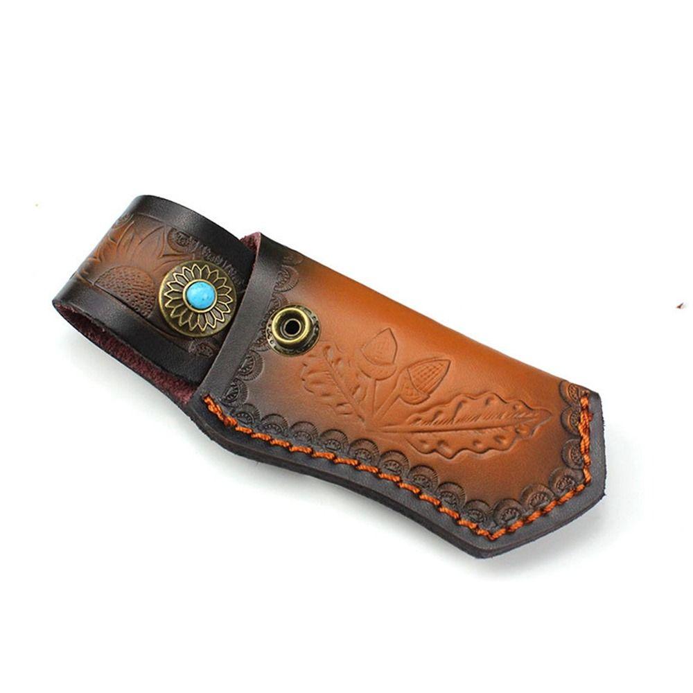 Foldable Waist Knife Scabbard Black&Brown Case Holder High Quality Leather Sheath Outdoor Tool
