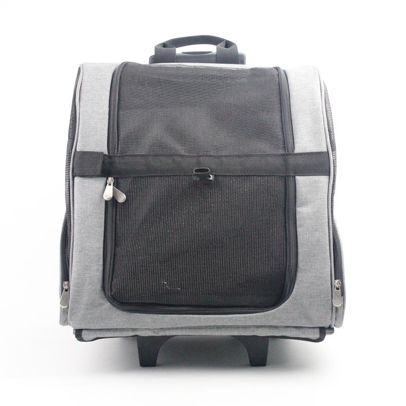 Pet Trolley Bag: Portable Two-Wheel Travel Backpack for Dogs