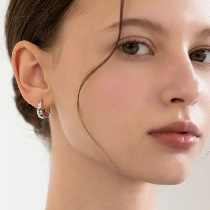 Sparkle Point Hoop Earrings EC3296