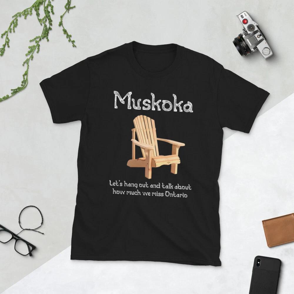 Muskoka Let s Hang Out Ontario Short-Sleeve Toronto cottage Canada t-Shirt L
