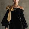 2026 expensive daughter elegant French black dress women's clothing contrasting color temperament short skirt