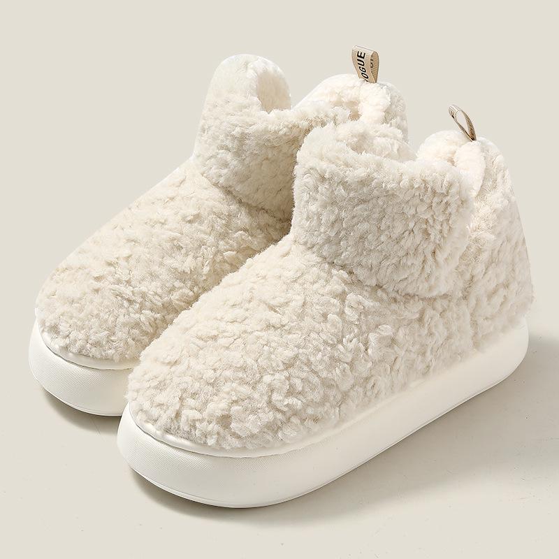 Women's and Men's Non-Slip Winter Cotton Slippers - Warm, Thick Sole, Full Coverage for Indoor Use