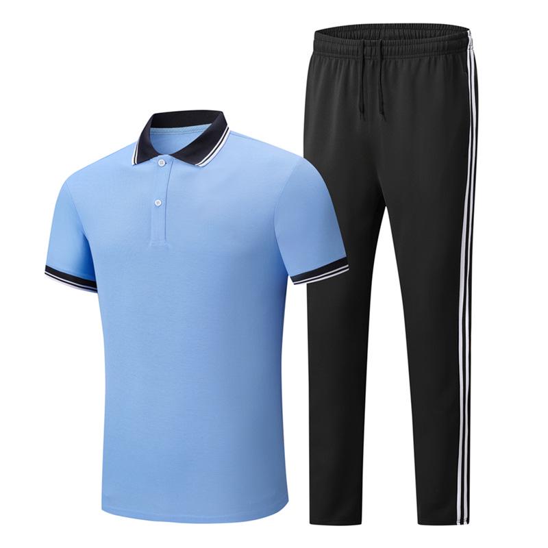 Summer Sports Quick-Dry Ice Silk Polo & Shorts Set for Men