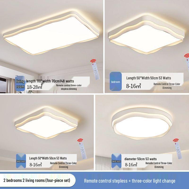 2025 Smart Voice-Controlled Full Spectrum Living Room and Bedroom Ceiling Light Package