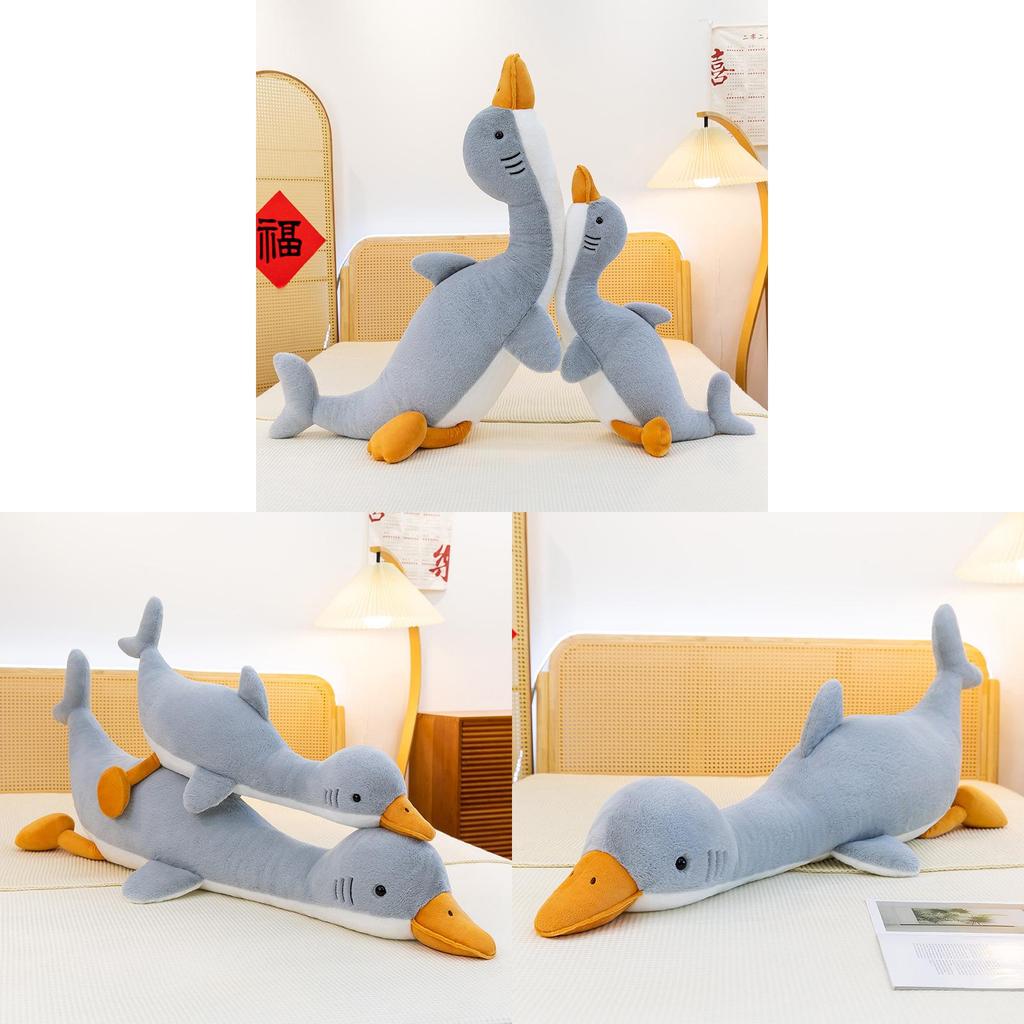 Shark Cartoon Plush Pillow With Pp Cotton Filling For Kids And Teens