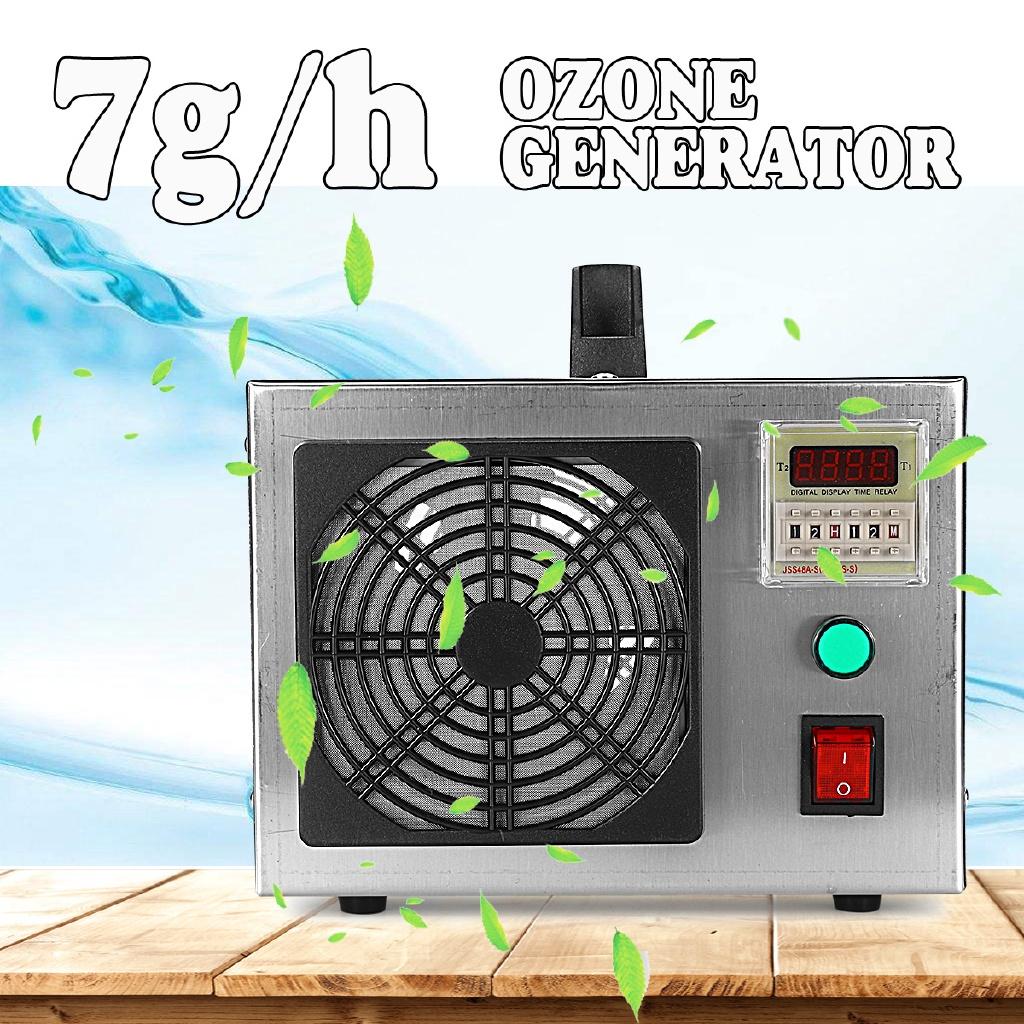 7g/H Ozon Generator Desinfektionsmaschine 220V Haushalts Luftreiniger Geruchsneutralisierer mit Stahlgehäuse für ein saubereres Maschinensystem