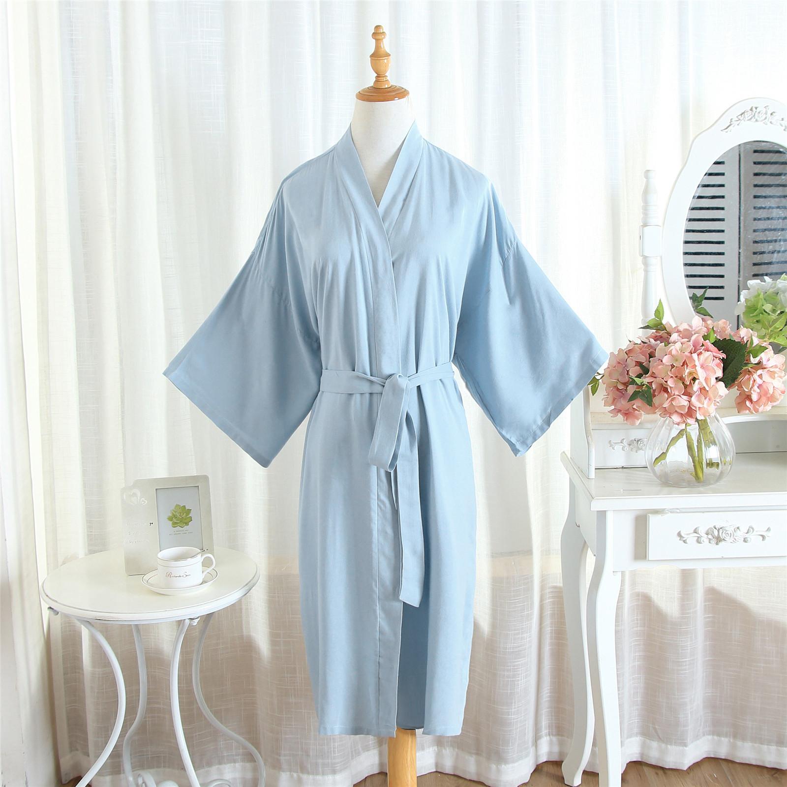 

Однотонный хлопок, домашний, средней длины, простой кардиган-кимоно для мужчин и женщин с банным халатом, ночная рубашка, модный темперамент, элегантный, удобный, домашняя одежда One size