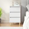 VidaXL Bedside table white 40x35x70 cm engineered wood 819660