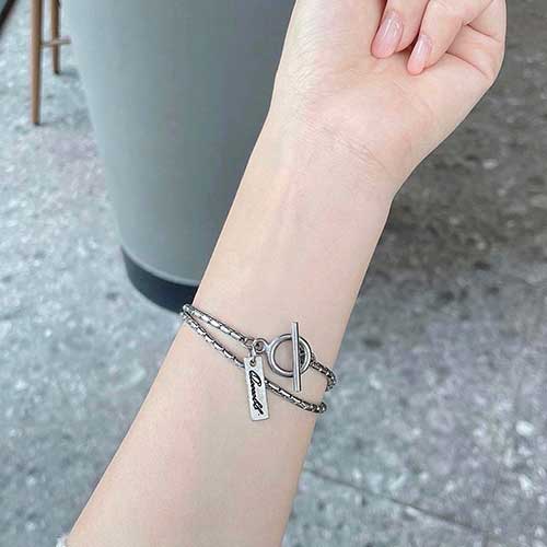 Qoocobb Minimal Double Strap Chain Bracelet-17