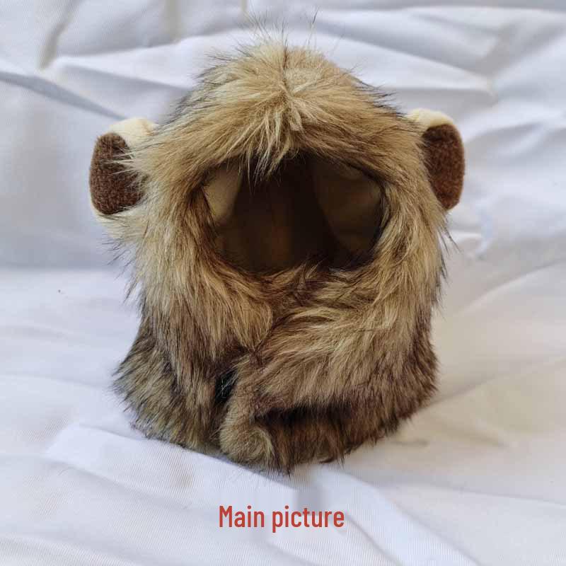 Universal Halloween Lion Costume Hat for Cats & Dogs – Adjustable Velcro, Cute Autumn/Winter Pet Accessory