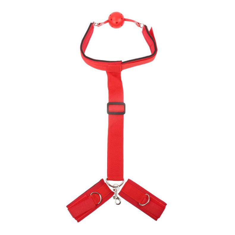 Bdsm Bondage Set Restraint Adult Game Handcuff Neck Collar Wrist Mouth Gag Strap Fetish SM Sex Toy For Woman Couples