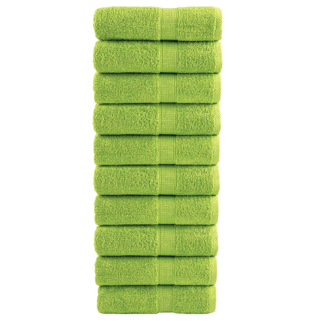 Vidaxl Ręczniczki Premium Solund 10 Szt., Zielone, 30X30 Cm, 600 G/Cm²