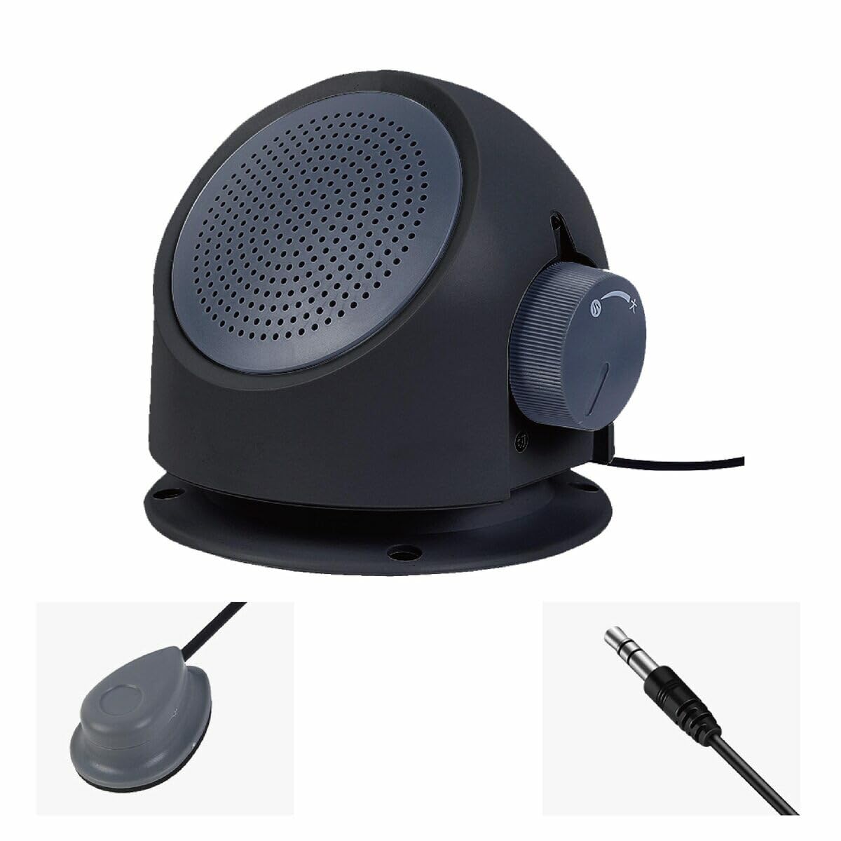 

портативний динамік для для гучного легкого сумісного з гніздами для навушників телевізорів з живленням від батареї, бездротовий, літніх людей, гучність, чути, легкий, портативний, чорний