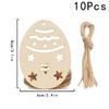 10 Piezas/Paquete Rodajas de Madera de Huevo DIY Manualidades Decoración de Primavera Suministros para Fiesta Madera de Conejo de Pascua