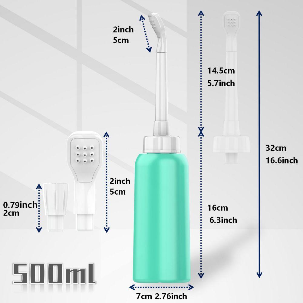 500ml Portable Travel Hand Held Bidet Handheld Anal Hygiene Douche Baby Large Capacity Toilet Travel Personal Cleaner Bottle