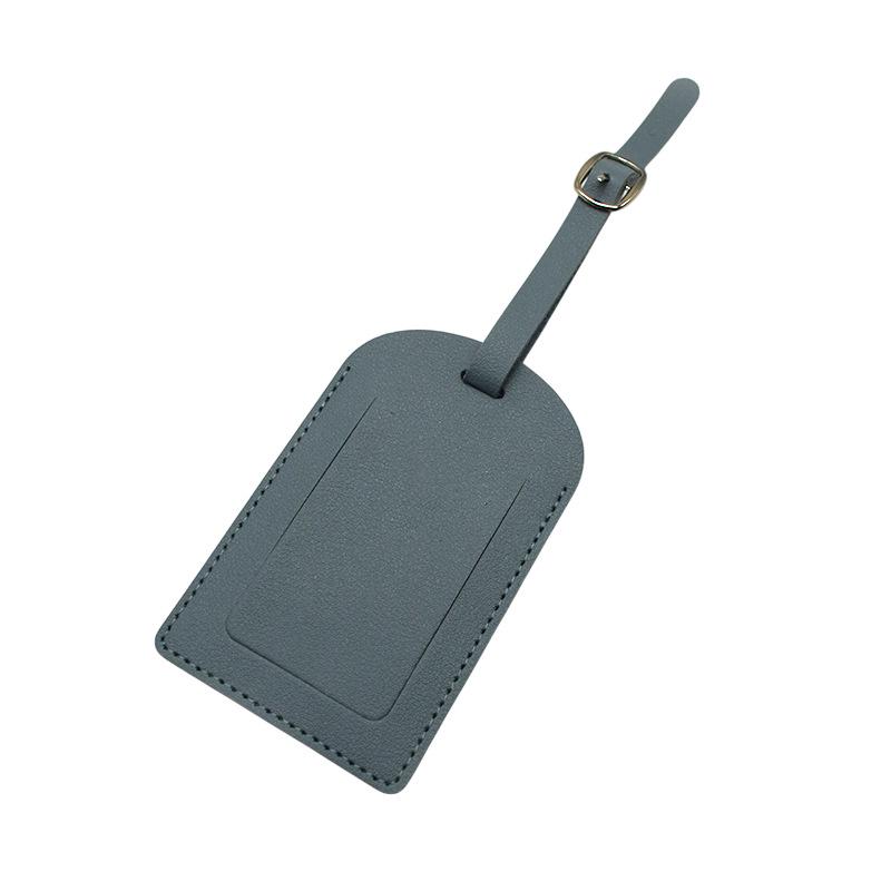 Customizable PU Leather Luggage Tag with Hardware Buckle & Signature Paper