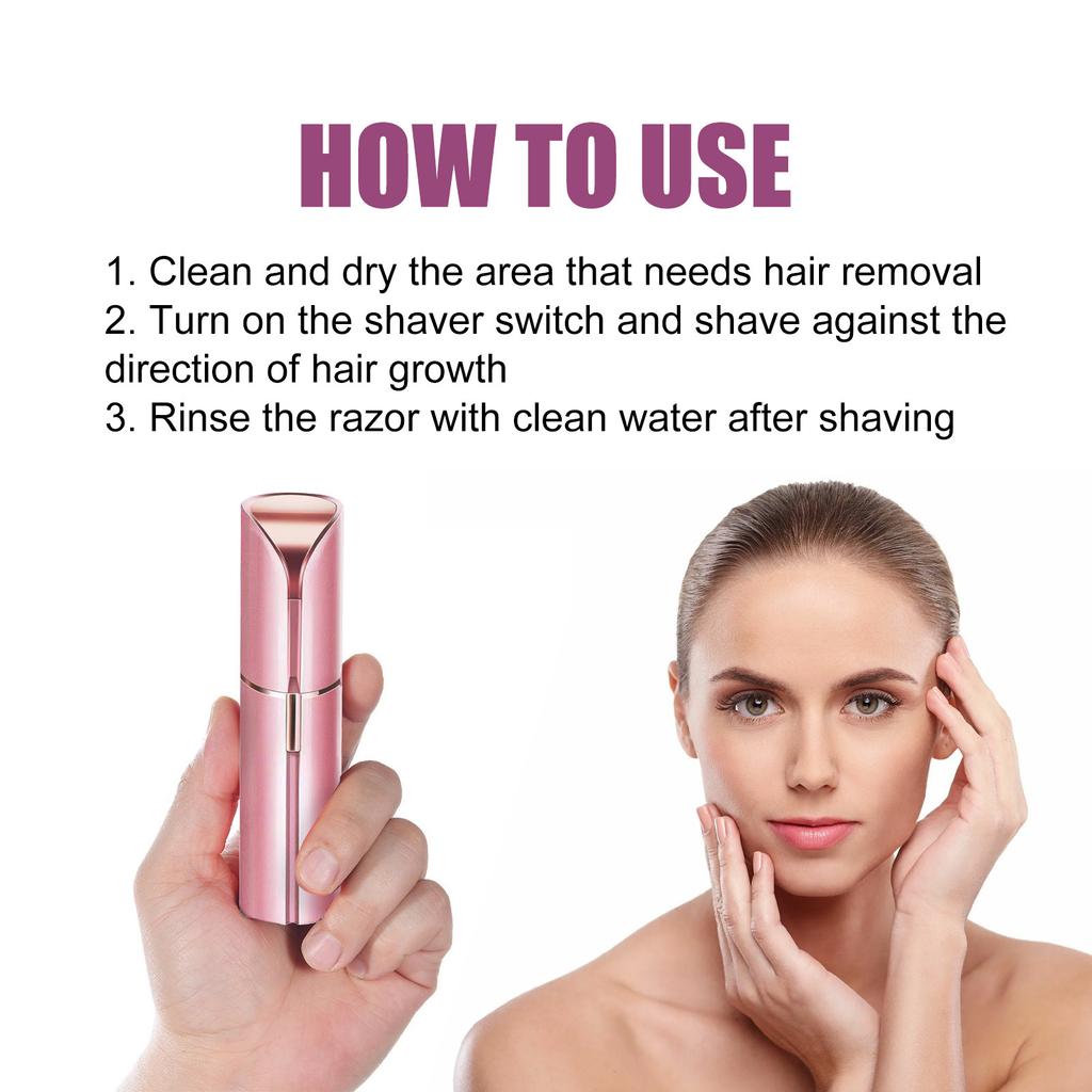 Portable Lipstick Shaped Electric Hair Remover For Women Painless And Effective Facial Hair Removal Home Razor Shaver Tool