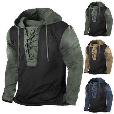 Fitness Clothes Men's Peripheral Sweater Hooded Long Sleeved T-shirt