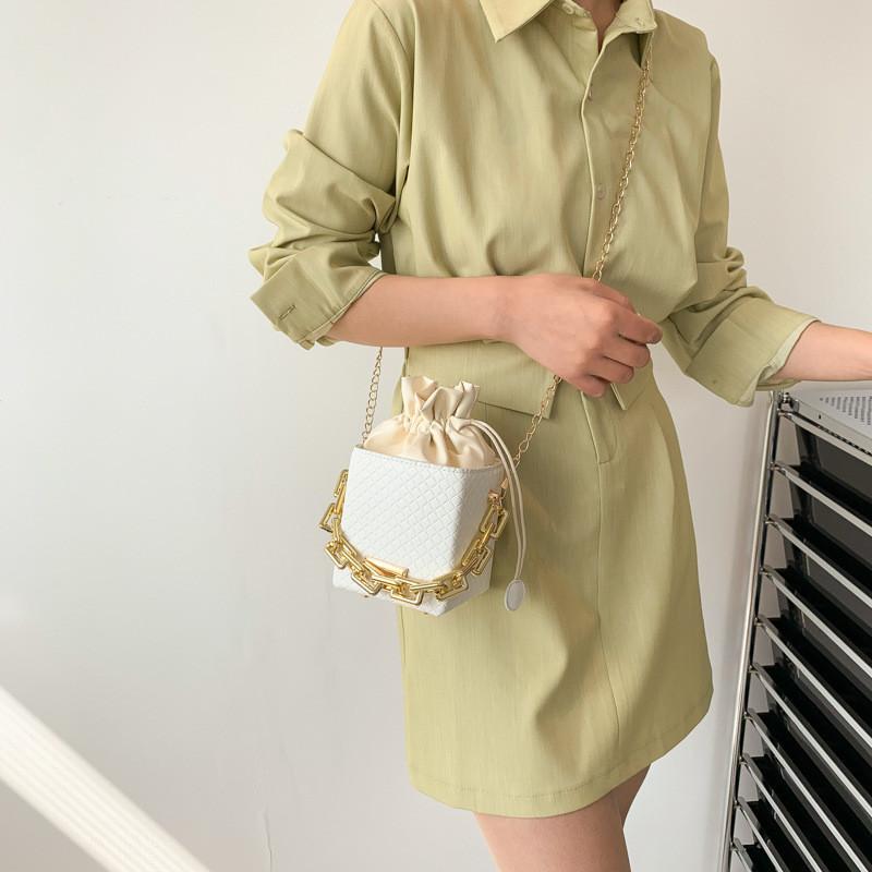 Stylish Urban Chic Mini Pu Bucket Bag For Women With Chain Strap Spring 2023
